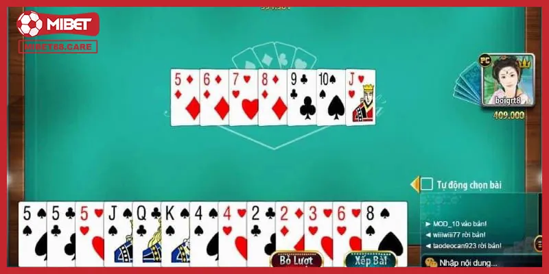 Tiến lên Miền Bắc có cách chơi đơn giản